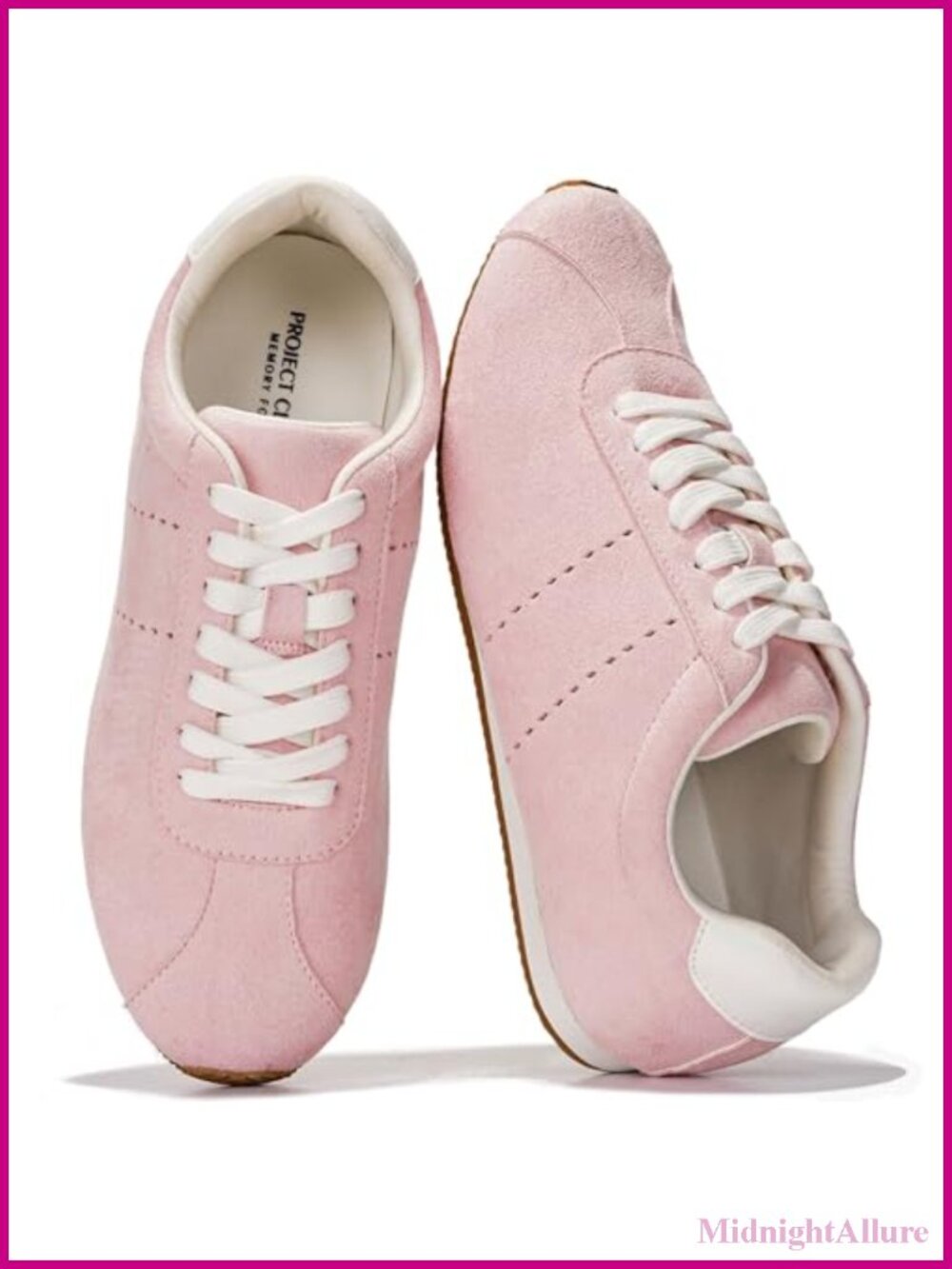 Women's Non-Slip Lace-Up Sneakers Faux Leather Memory Foam Casual Work Shoes